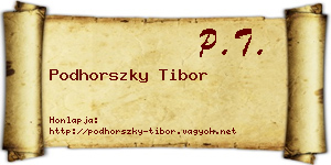 Podhorszky Tibor névjegykártya