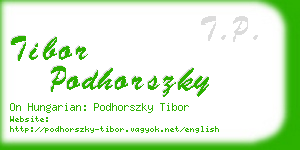 tibor podhorszky business card